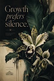 Growth Prefers Silence – Botanical Luxury Art by artefacti