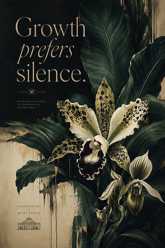 Growth Prefers Silence – Luxe botanische kunst