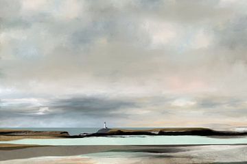 Leuchtturm an der Nordsee von Roberto Moro