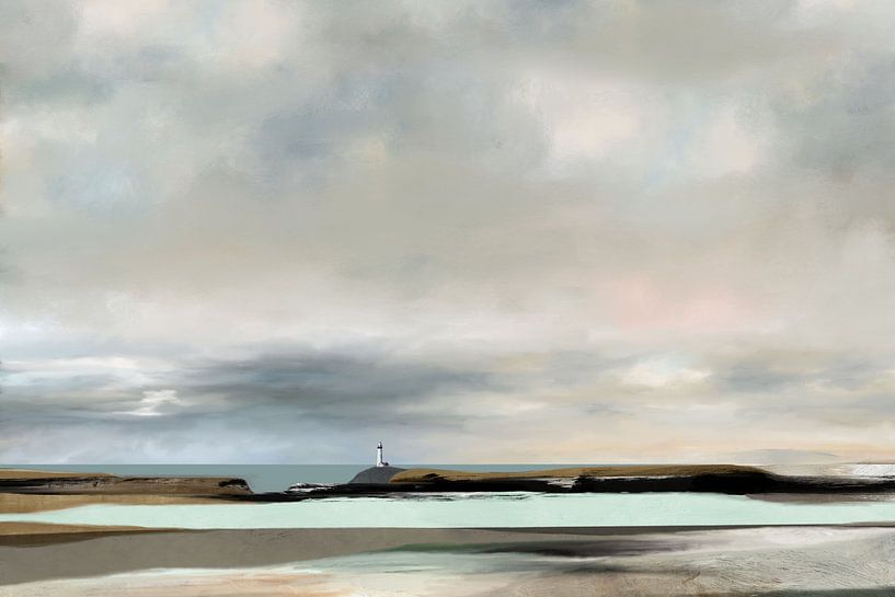 Vuurtoren op de Noordzee van Roberto Moro
