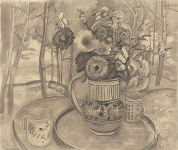 Frances Hodgkins - Kruik met bloemen (1929) van Peter Balan