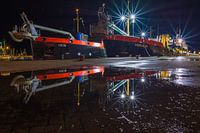 Hein and IJsseldelta by night