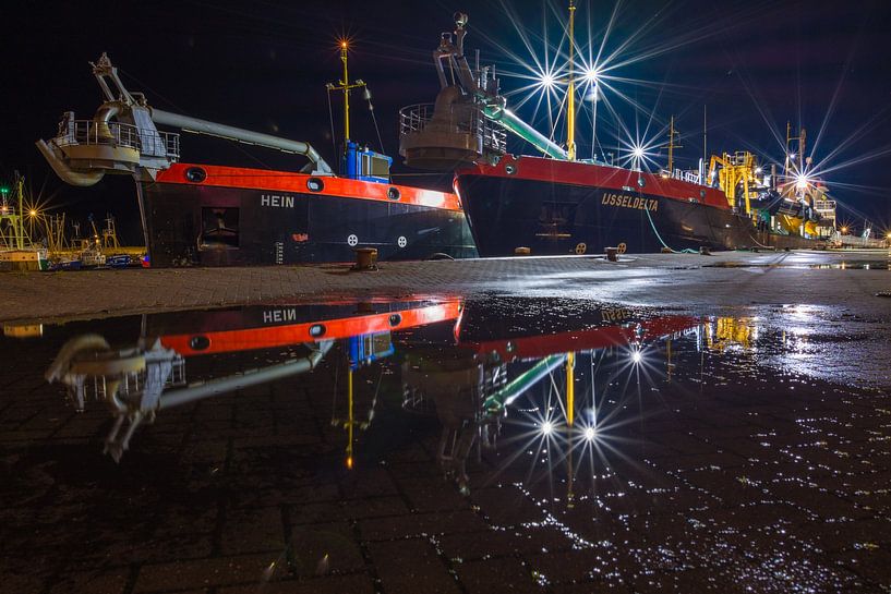 Hein and IJsseldelta by night by Jan Georg Meijer