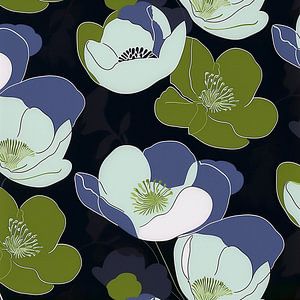 Magnolienmelodie: Harmonie in Blau und Grün