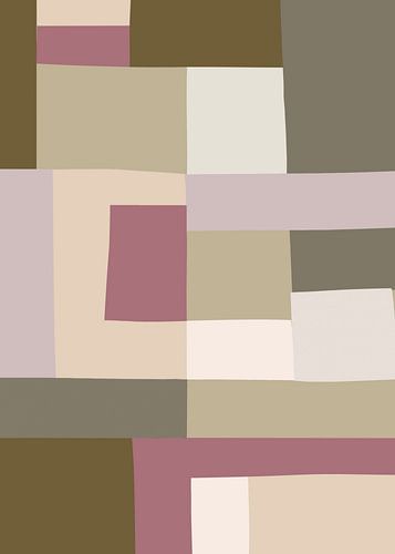 Mosaïque Color Blocking | Olive &amp Mauve