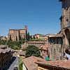De middeleeuwse stad Siena in het zuiden van Toscane, Italië. van Tjeerd Kruse
