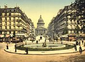 The Pantheon and the rue Soufflot, Paris von Vintage Afbeeldingen Miniaturansicht