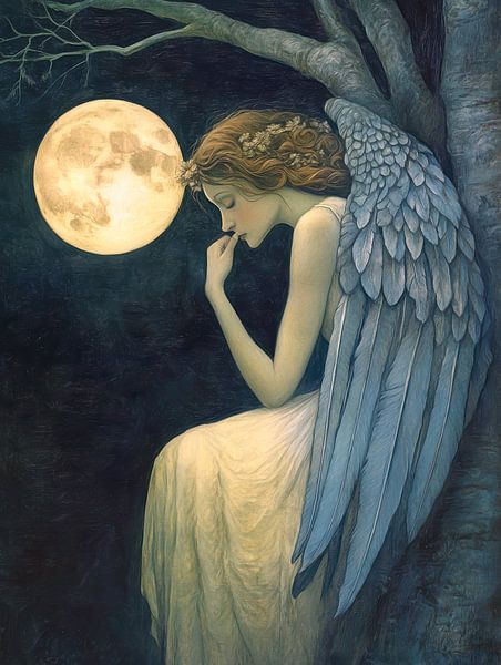 Thoughtful angel by Jutta Maria Pusl