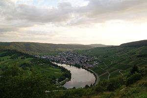 Uitzicht over de Moezel rivier in Duitsland van Robin Verhoef