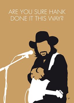 No280 MY Waylon Jennings Minimal Music poster sur Chungkong Art