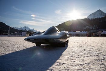 Abarth 1000 Pininfarina Record sur le lac gelé de St Moritz.