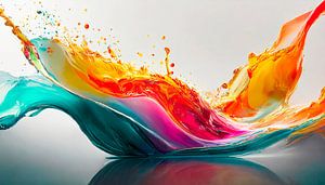 Fluid Tropfen mit Farben