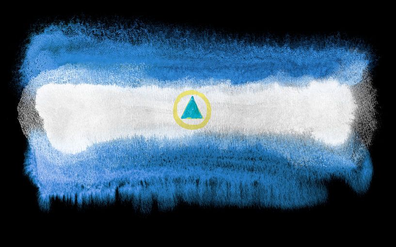 Symbolische nationale vlag van Nicaragua van Achim Prill
