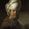 Schilderij van Rembrandt van Rijn:  Een man in oosterse kleding sur Alice Berkien-van Mil