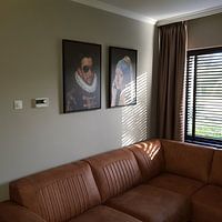 Klantfoto: Willem I met zonnebril, prins van Oranje - Fela de Wit van Fela de Wit, op canvas