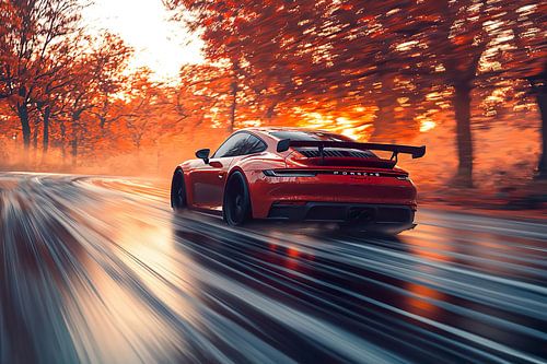 Porsche 911 GT3 in autumn