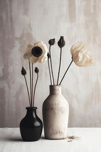 Vase noir et blanc