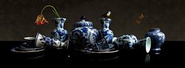 Panoramic still life Royal Delft by Fine Art Flower - Artist Sander van Laar