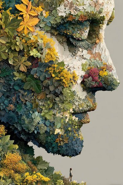 Fantasie Porträt Frau in der Natur von Egon Zitter