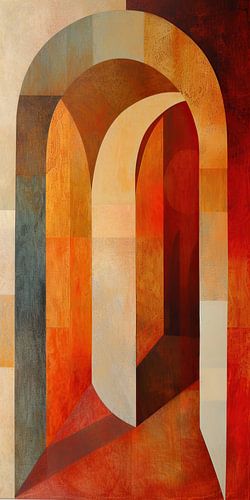 Neon Abstract Schilderij | Halls of Harmony | Poort