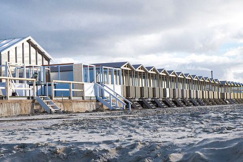 Strandhuisjes bij Wijk aan Zee