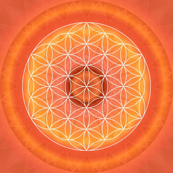 Sacral Chakra with Flower of Life by Christine Bässler