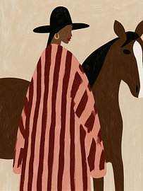 Frau mit Pferd von IamHomeStudio