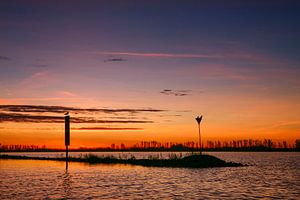 Sonnenuntergang Biesbosch von Diana van Geel