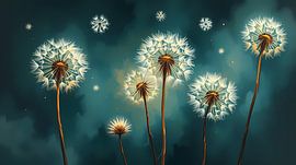 Dandelions Abstract von Linda de Klein