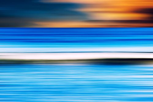 Kuststroom zonsondergang Abstract