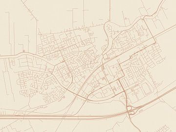 Carte de Woerden au style Terracotta sur Map Art Studio