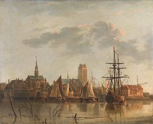 Gezicht op Dordrecht bij zonsondergang, Aelbert Cuyp