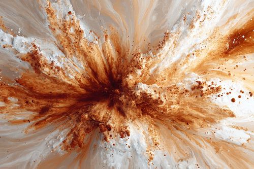 Explosion in Earth Shades Abstract Energy in Motion