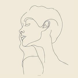 Portrait de femme en Line Art sur Poster Art Shop