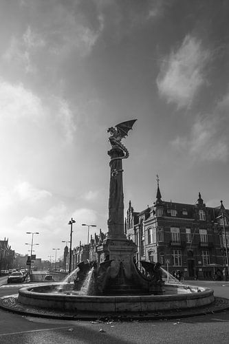 Der Bossche Drache in Schwarz und Weiß