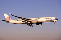 L'Airbus A350 de China Airlines atterrit à l'aéroport de Schiphol