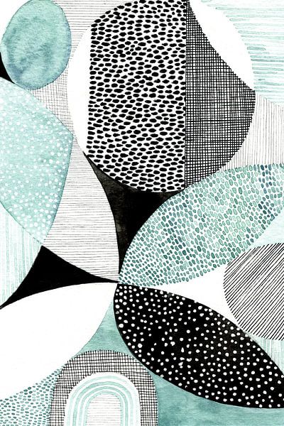 Mid Century Modern Mint by Susan Black by The Artcircle