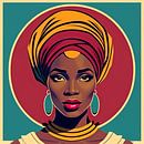 Saba. Afrikaans etnisch portret in retro stijl van All Africa thumbnail
