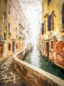 Rustige ochtend in Venetië - Digitaal schilderij van Joseph S Giacalone Photography