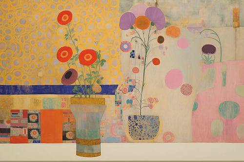 Buntes und verspieltes Stillleben