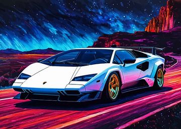 De Lamborghini Countach - Bewerking voor kosmische dromen van MIROKKU