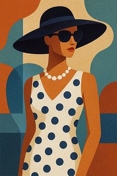 Illustration d'une femme glamour sur Galerie Hoppenbrouwers