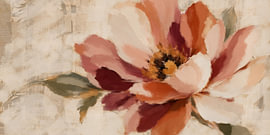 Blooming Beauty – Abstrakte Blume in warmen Erdtönen