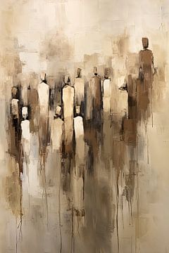 Mensen abstract van Bert Nijholt