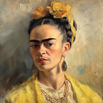 Frida Poster - Frida Kunstdruk Schilderij Kunst van Niklas Maximilian