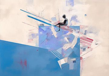 Abstract Figuur | Abstracte Ruimte met Figurtje van ARTEO Schilderijen