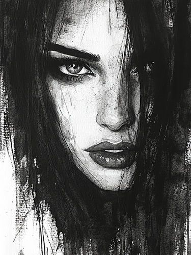 Portrait abstrait moderne