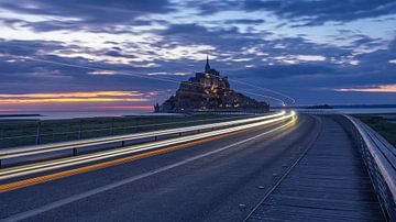 Mont Saint Michel bei Nacht