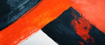 Abstract colour composition - red and black by Poster Art Shop