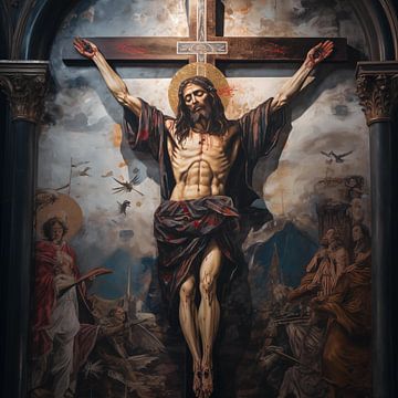 Jesus Christ crucifixion by The Xclusive Art